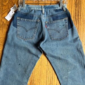 Vintage reworked denim jeans